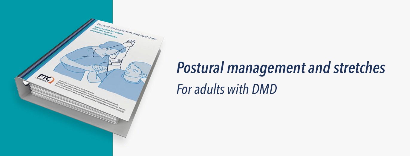 postural management and stretches e-book for adults with DMD